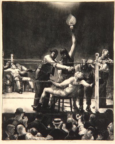 Between Rounds, Small, Second Stone by George Wesley Bellows